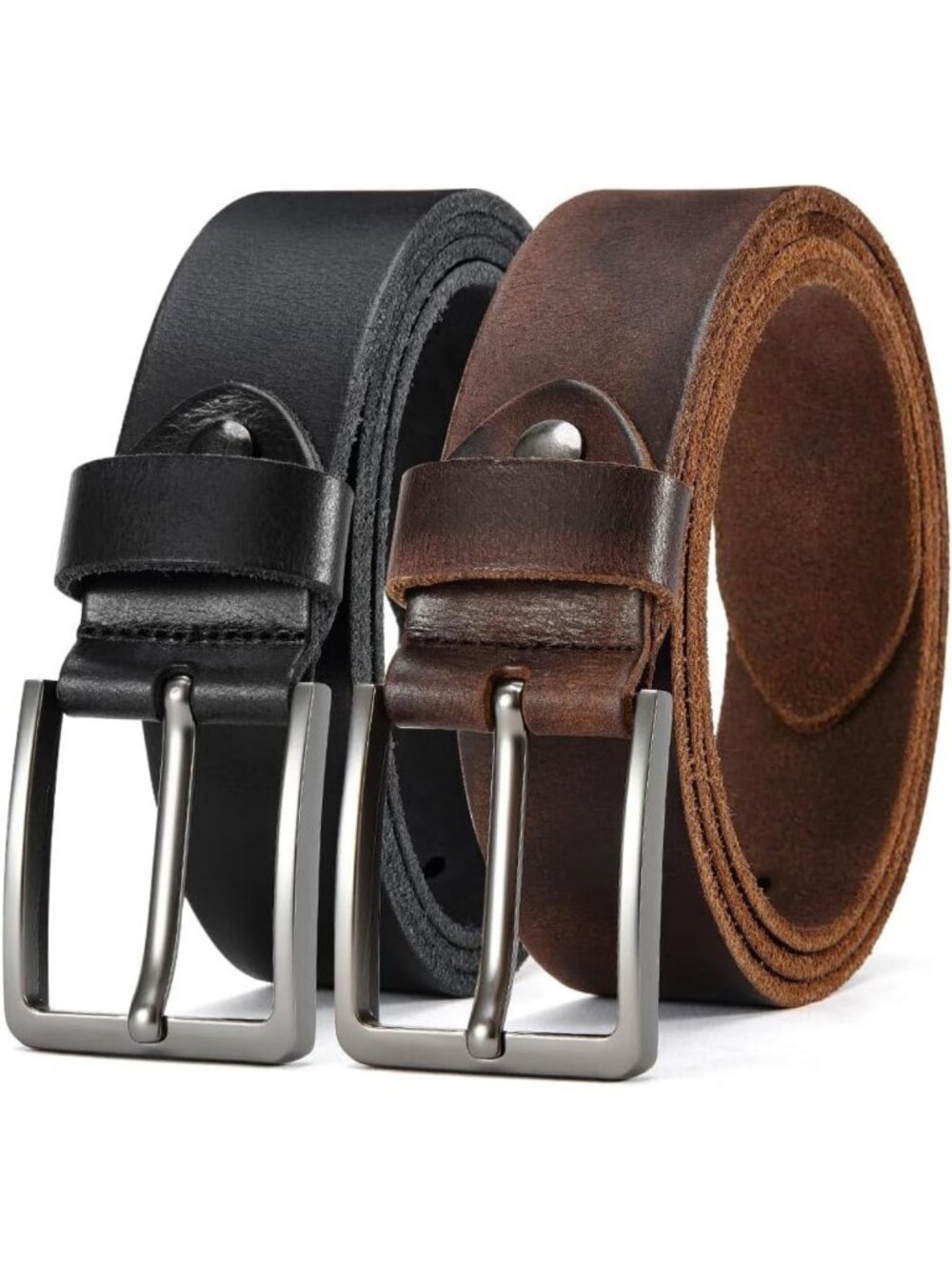 Handmade Men's Full Grain Leather Belt - 1.5" Wide Casual Style, Durable